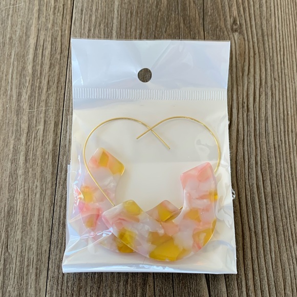 Acrylic Statement Earrings - Picture 2 of 2